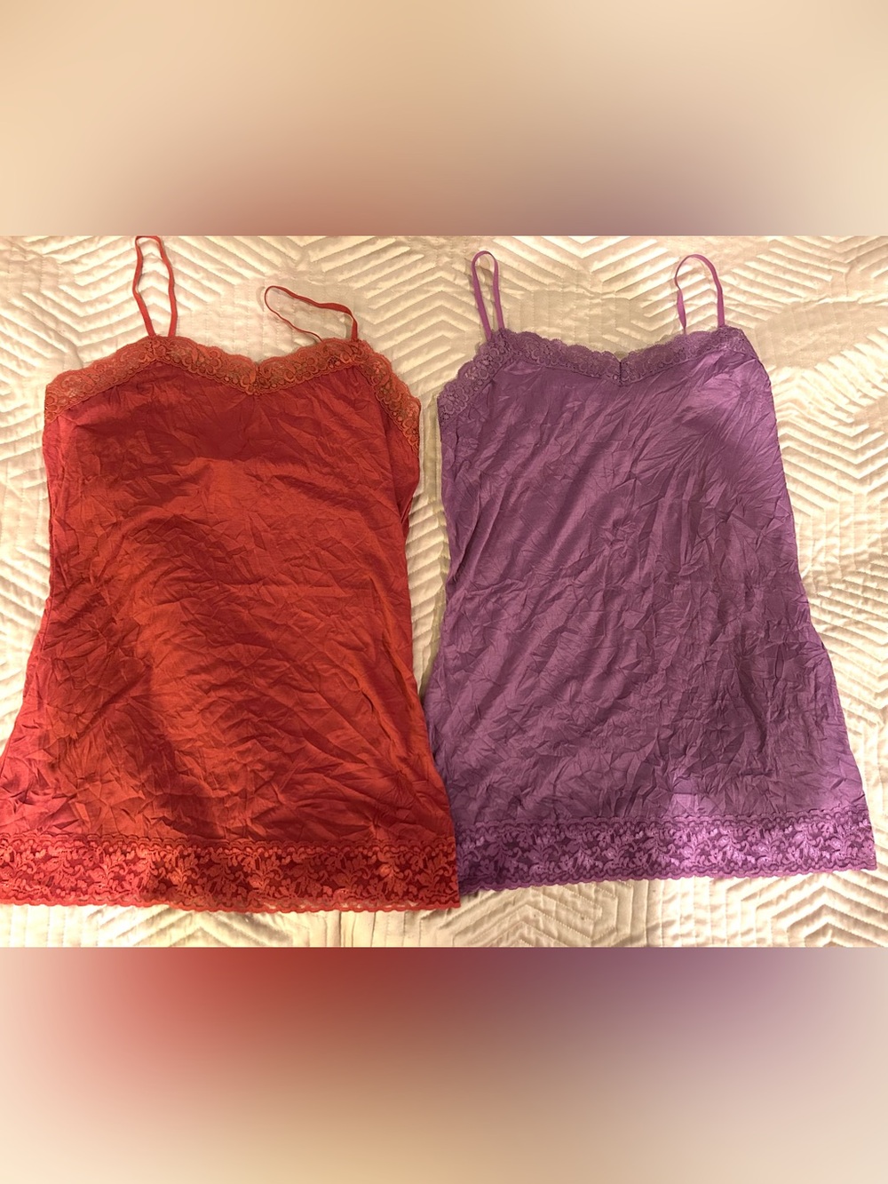 Coldwater Creek Crinkle Lace Cami NWT Bundle of 2 size XS and Small